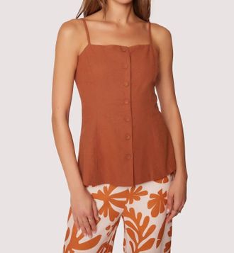 Lost + Wander Coastal Serenade Top In Coffee