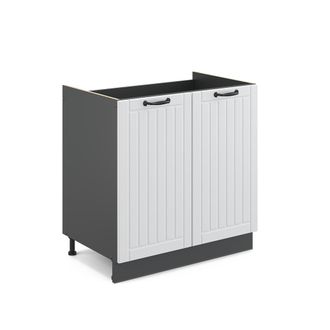 Vicco Armario Bajo Para Fregadero Fame-line, Blanco Casa De Campo, 80 Cm Sin Encimera Vicco