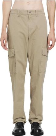 Burberry Broeken, Heren, Beige, L, Katoen, Cotton Twill Cargo Broek