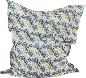 Beliani Puf Coj&iacute;n Grande Estampado De Flores Con Cremallera Asiento Descanso Xl Fuzzy