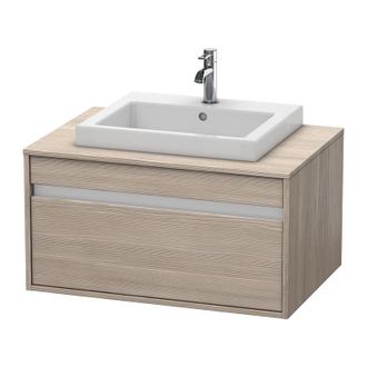 Duravit Duravit Ketho M&oacute;dulo Mural 6794, 1 Extra&iacute;ble, 800mm, Para 1 Lavabo Empotrado, Centralizado, Color (frente/cuerpo): Decoraci&oacute;n Pino Plata - Kt679403131