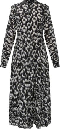 Ulla Johnson Abito midi Laurentine con stampa - Nero