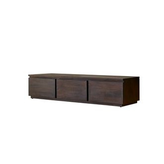 Tikamoon Mueble para tv de caoba maciza de 135 cm