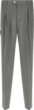 Brunello Cucinelli Virgin Wool Dynamic Fresco Broeken - Heren - Slim Fit Broeken - Grijs - S - Broeken