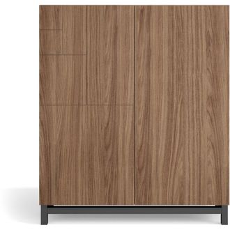 HERDASA Herdasa, Zapatero En Melamina, Modelo Lofoten, 112x90x27, Color Nogal Velmore - Patas Grafito