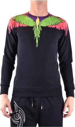 Marcelo Burlon Heren, Sweatshirts & Hoodies, Zwart, Maat: 2XS Katoen