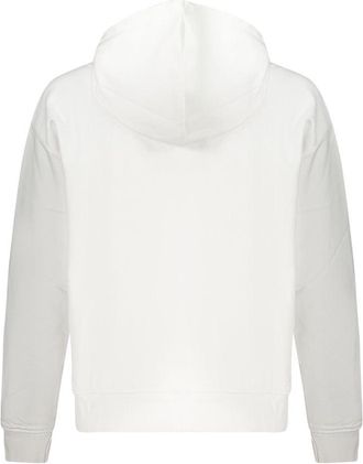 Calvin Klein Cotton-Blend Logo Hoodie - White