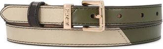 Kazar Accessoires, Dames, Groen, 90 CM, Leer, Driekleurige leren riem