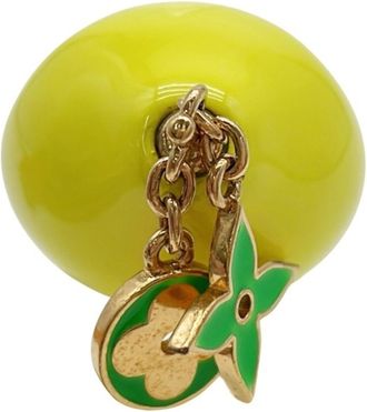 Louis Vuitton Yellow Metal Band Ring (Pre-Owned)