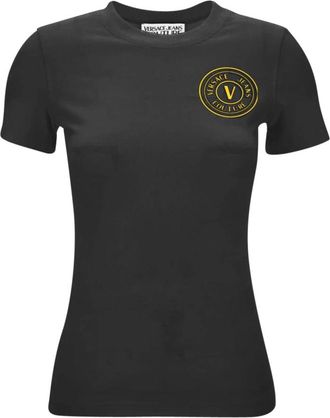 Versace Jeans Couture T-shirts en Polos - Dames - T-shirts - Zwart - XS - Tops