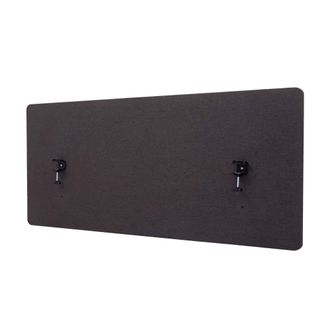 Hhg Nunca Usado] Separador Ac&uacute;stico De Escritorio Hhg 943, Mampara De Privacidad Para Escritorio, Doble Pared De Tela/textil, 60x140cm Marr&oacute;n-gris