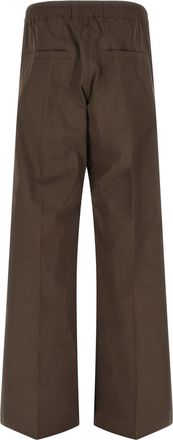 Rick Owens Mens Brown Cotton Cargo Pants