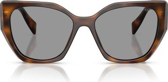 Prada 55mm Pillow Sunglasses in Juniper Tortoise /Grey at Nordstrom
