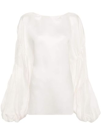 Khaite The Quico silk blouse - White
