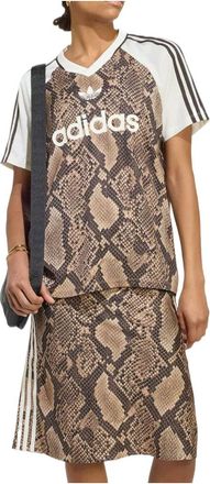 adidas (WMNS) adidas Snake Print Satin Jersey Asia Sizing Linen Magic Beige KX1897