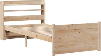 vidaXL Estructura De Cama Con Cabecero Madera Maciza Pino 75x190 Cm Vidaxl