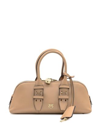Pinko Pinko Bowling Bag Baguette In Beige Leather
