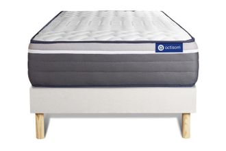 Actisom Actisom - Somier Blanco + Colch&oacute;n Con L&aacute;tex Y Espuma Viscoel&aacute;stica 90 X 200