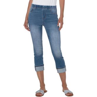 Liverpool L.A. Chloe Jeans Womens Blue Denim Mid Rise Cropped GBO2653