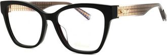 Chopard VCH379M Square Acetate Frame Eyeglasses - Black