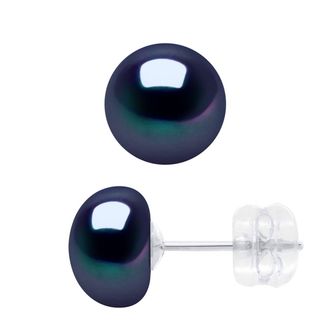 Ateliers Saint Germain Oorbellen Wit Goud - Echte Gecultiveerde Zoetwater Parel Knop 8-9 mm