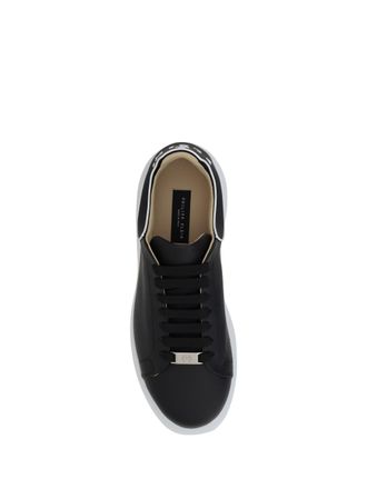Philipp Plein Leather Low-Top Sneaker - Black