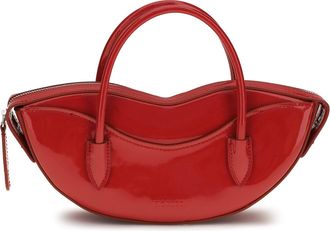 Fiorucci Womens Shoulder Bag Mini Lips Red Calf Leather Handbags Hand