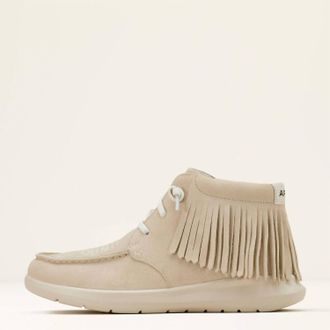 Ariat Womens Hilo High-Top Fringe Suede Casual Shoe In Sand
