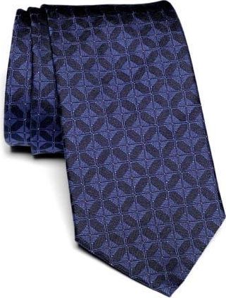 Jack Victor Gordon Geometric Jacquard Silk Tie in Navy at Nordstrom Rack
