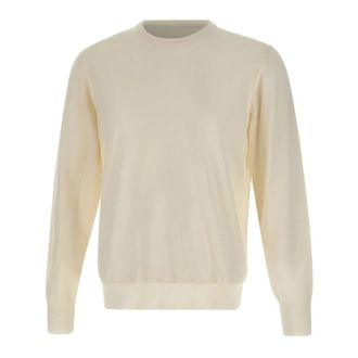 Gran Sasso Round-neck Knitwear, male, White, 2XL, Luxury Collection Jumper