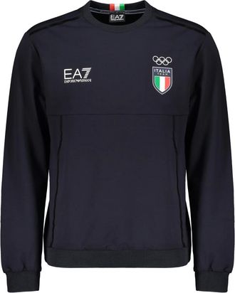 Emporio Armani Felpa con cappuccio- logo e tasca - - Sweatshirts & Hoodies - Uomo - Blu - 2XL