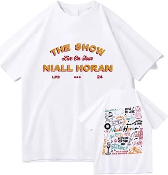 Generic White Niall The Horan Show Tracklist Band Singer Icon Tee Top Tshirt Mens Womens Unisex Ladies Gift XS S M L XL XXL 6 8 10 12 14 16 18 Short Sleeved H