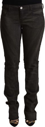 Costume National Cotton Mid Waist Skinny Womens Pants