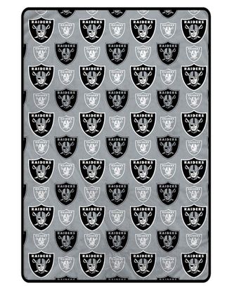 Pegasus Sports Las Vegas Raiders Nfl Team Logomania Oversized Fleece Blanket