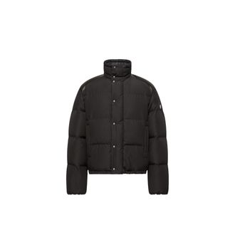 Moncler Moncler Verone Leather-trimmed Short Down Jacket, Men, Black, Size: 0