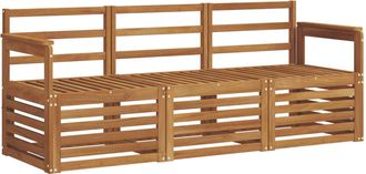 vidaXL Juegos De Sof&aacute;s 3 Uds. Natural Madera De Acacia S&oacute;lida Vidaxl