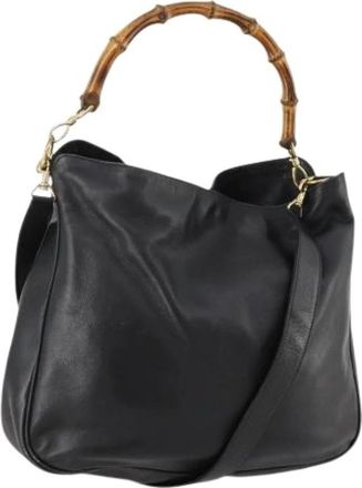 Gucci Pre-owned Vintage Handtas - Dames - Vintage Schoudertas - Zwart - ONE Size - Leer - Vintage