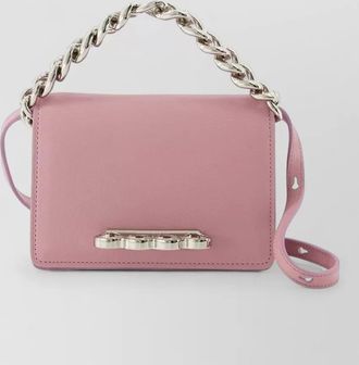 Alexander McQueen four ring mini leather clutch bag