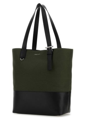 Alexander McQueen 8360691aau2 2360 Khaki T-Bar Shopper Borse A Mano Bag