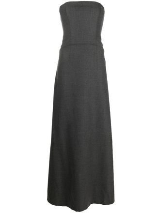 Alberta Ferretti Flanellen maxi-jurk - Grijs