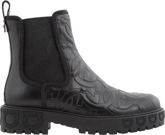 Ferragamo Salvatore Ferragamo Ladies Black Gancini Chelsea Boots, Brand Size 6.5