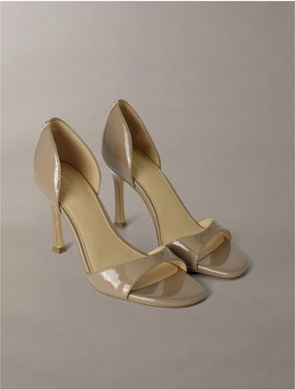 Calvin Klein Womens Womens Aileen Open Toe Heel - Brown - 7H