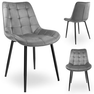 OEM Silla De Terciopelo Grafito Norman