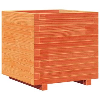 Berkfield Home Garden Planter Wax Brown 50x50x49.5 cm Solid Wood Pine