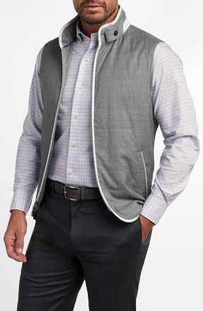 David Donahue Urban Wool Vest in Smoke Grey at Nordstrom, Size Xx-Large