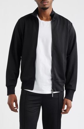 Palm Angels Back Curved Logo Track Jacket in Black Off White at Nordstrom, Size Xx-Large