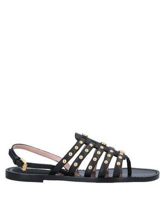 【関税＆送料込み】Moschino Sandals Moschino logo-plaque double-strap sandals | Eraldo.com SH