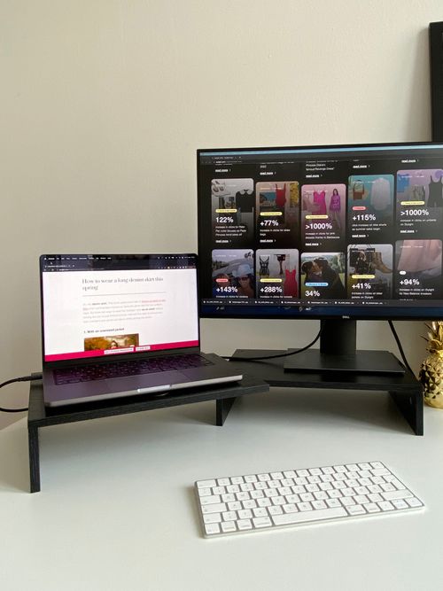 A monitor stand for laptop and monitor