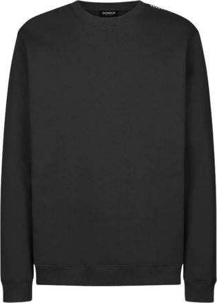 Dondup Regular-fit Crew-neck Katoenen Sweatshirt - Heren - Sweatshirts - Zwart - S - Katoen - Hoodies & sweatvesten