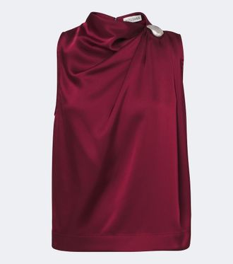 Altuzarra Top Alden de sat&eacute;n drapeado